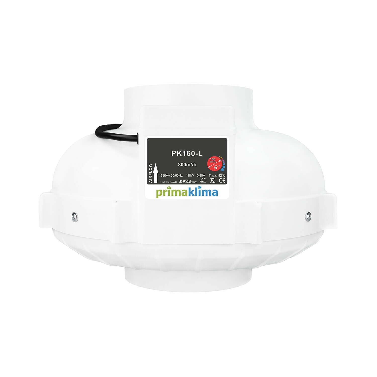 PRIMA KLIMA WENTYLATOR 1 SPEED 800M3/H, FI160MM