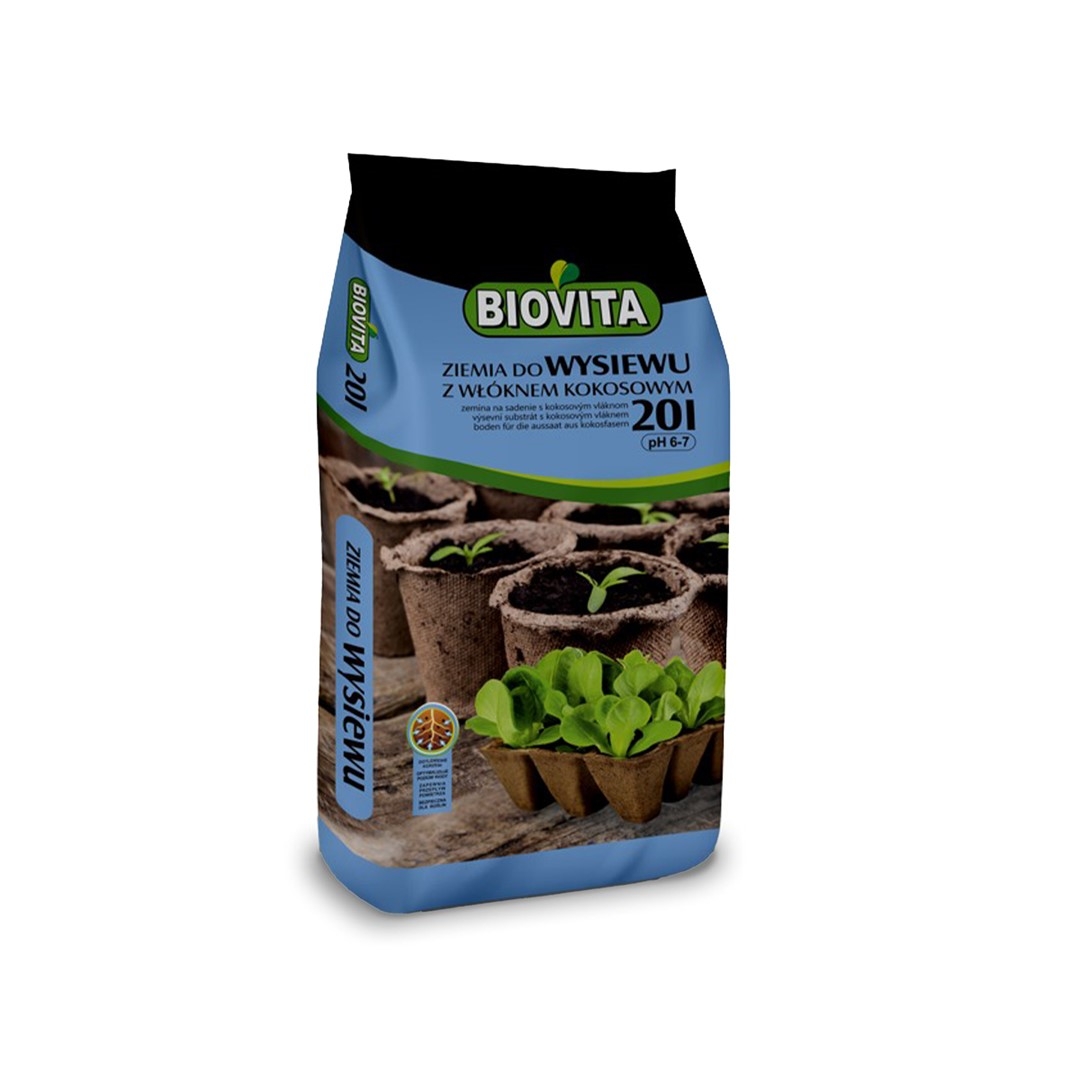 BIOVITA ZIEMIA DO WYSIEWU Z WŁÓKNEM KOKOSOWYM 20L