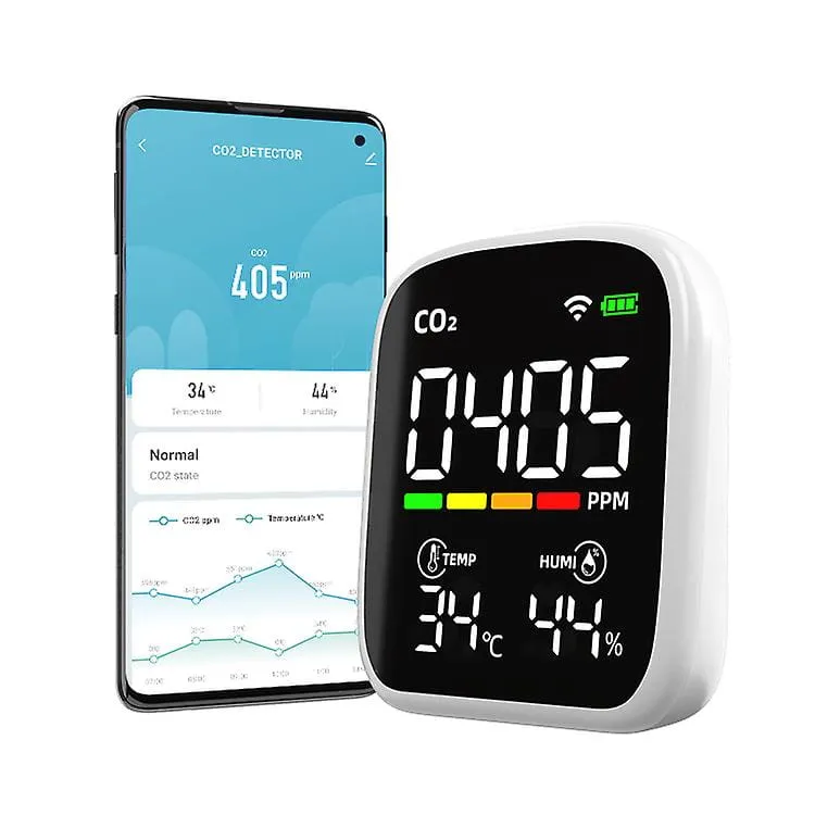 ELKTRONICZNY MONITOR CO2, TEMP, WILG