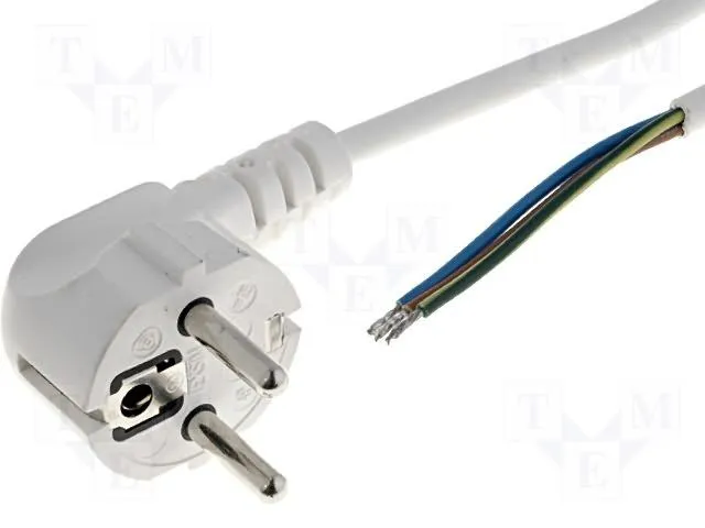 NO NAME KABEL SIECIOWY 3*1,5MM2 Z WTYCZKĄ KĄTOWĄ