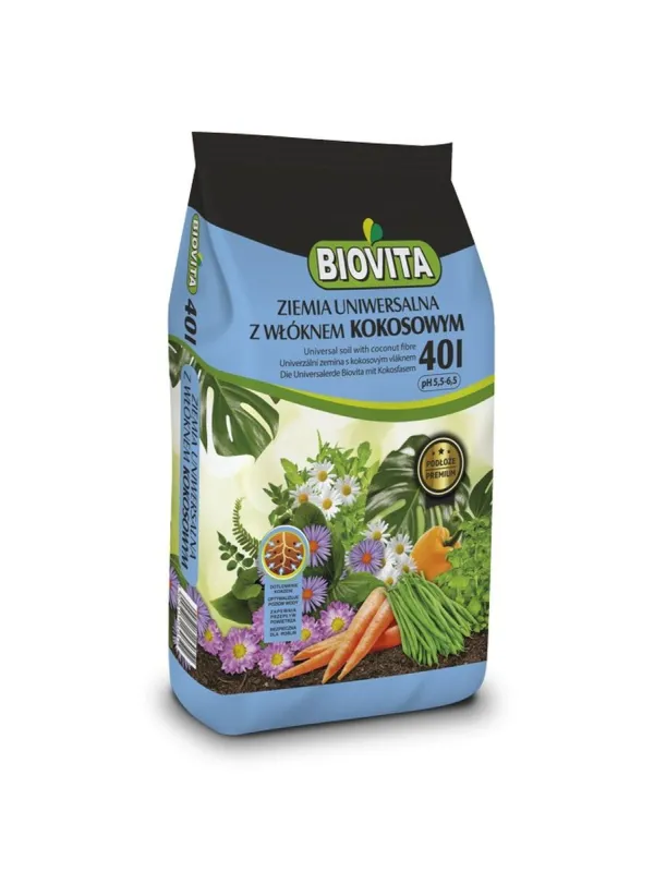 Produkt BIOVITA ZIEMIA UNIWERSALNA Z WŁÓKNEM KOKOSOWYM 40L Obraz