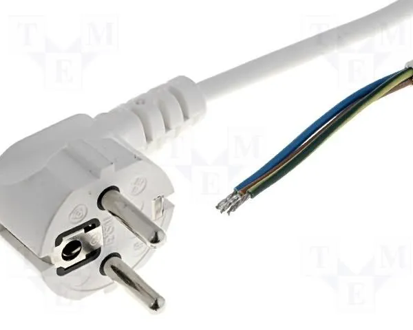 Produkt NO NAME KABEL SIECIOWY 3*1,0MM2 Z WTYCZKĄ KĄTOWĄ Obraz